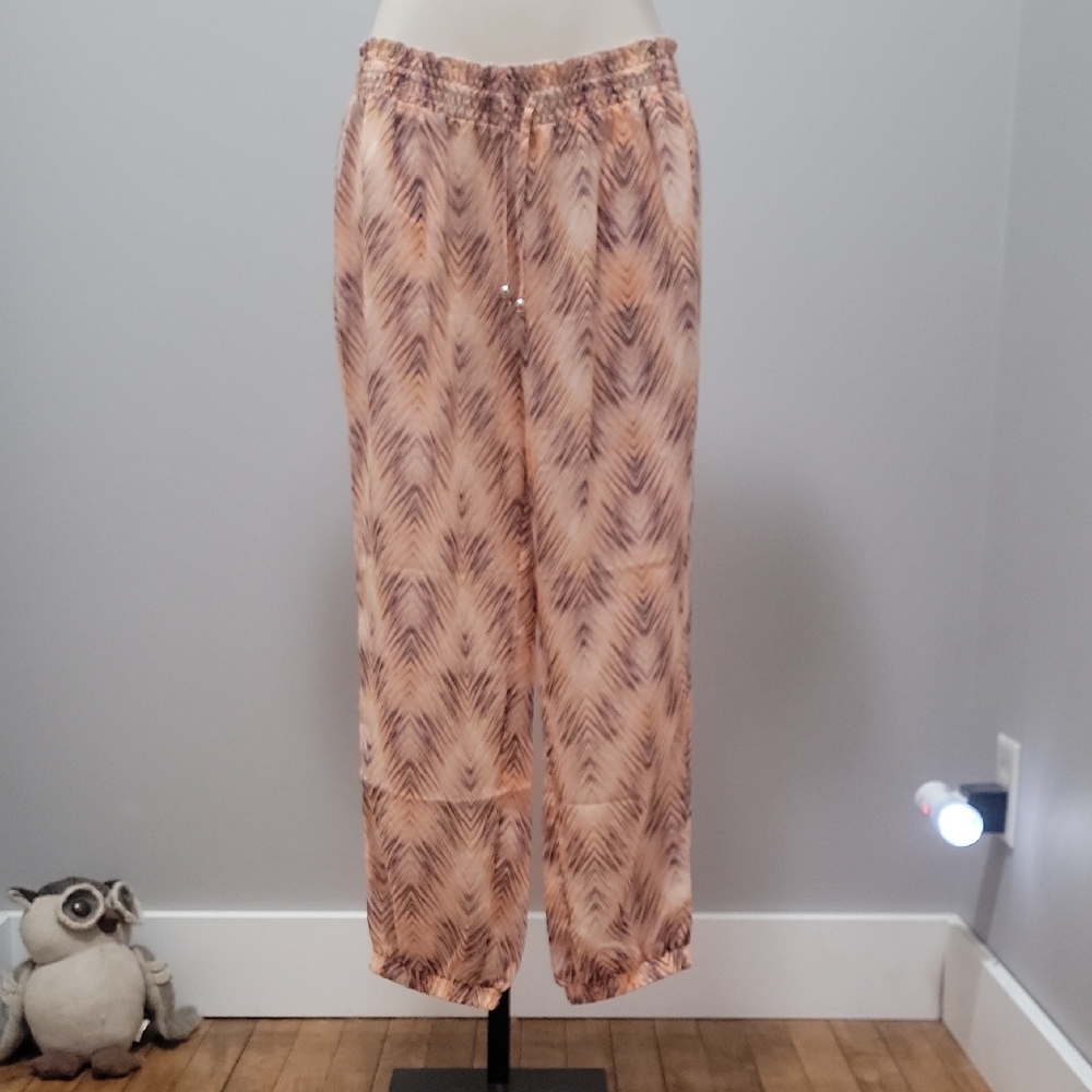 Victorias Secret Crop Harem Swim Cover-up Pant Spicy Chevron Print Sz S